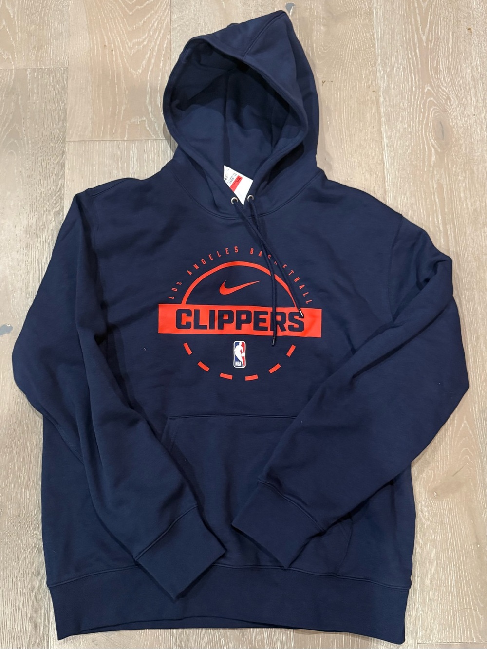 Nike Los Angeles Clippers on court practice hoodie navy blue large L team issue